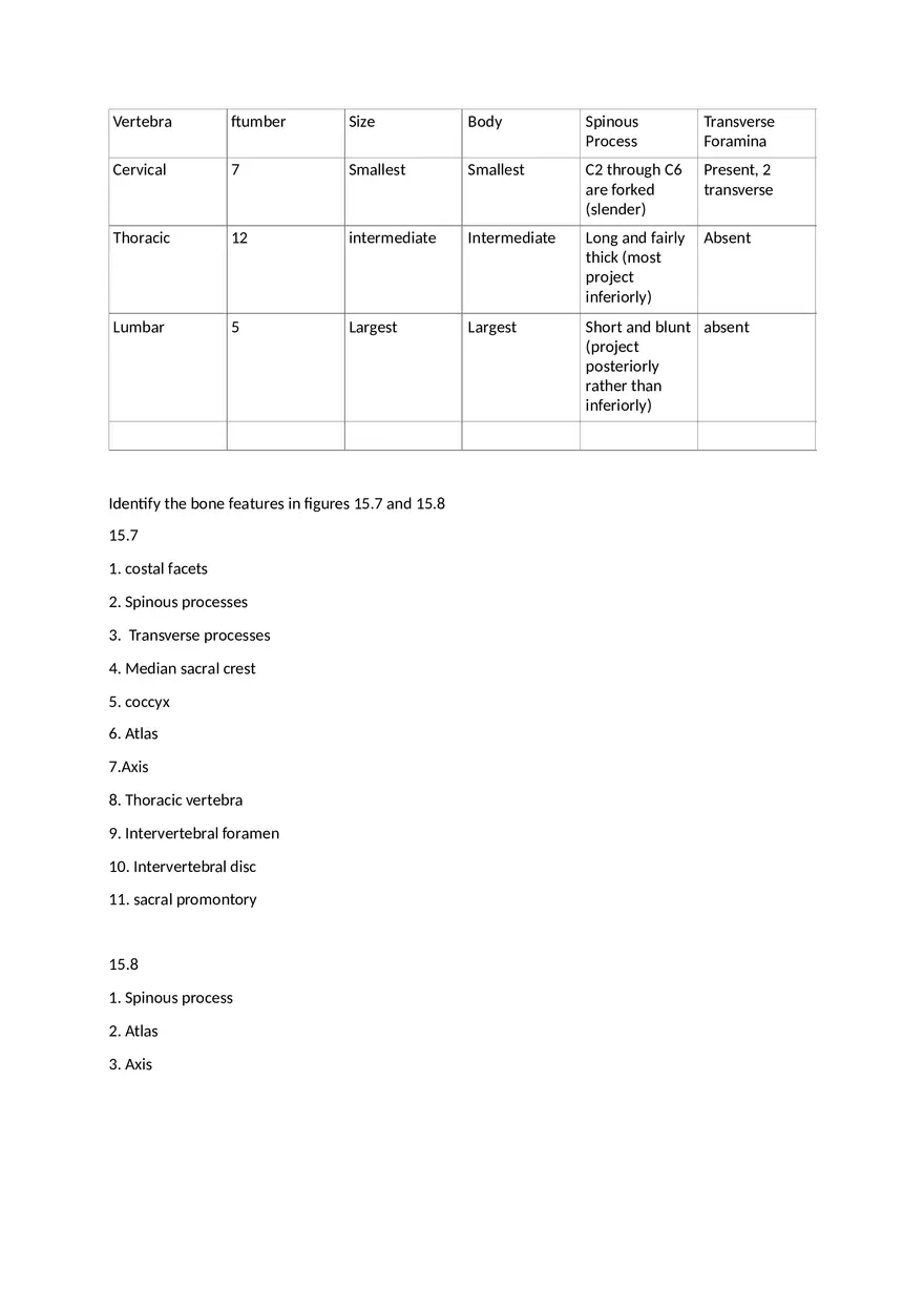Skeletal System Laboratory Report - Page 2