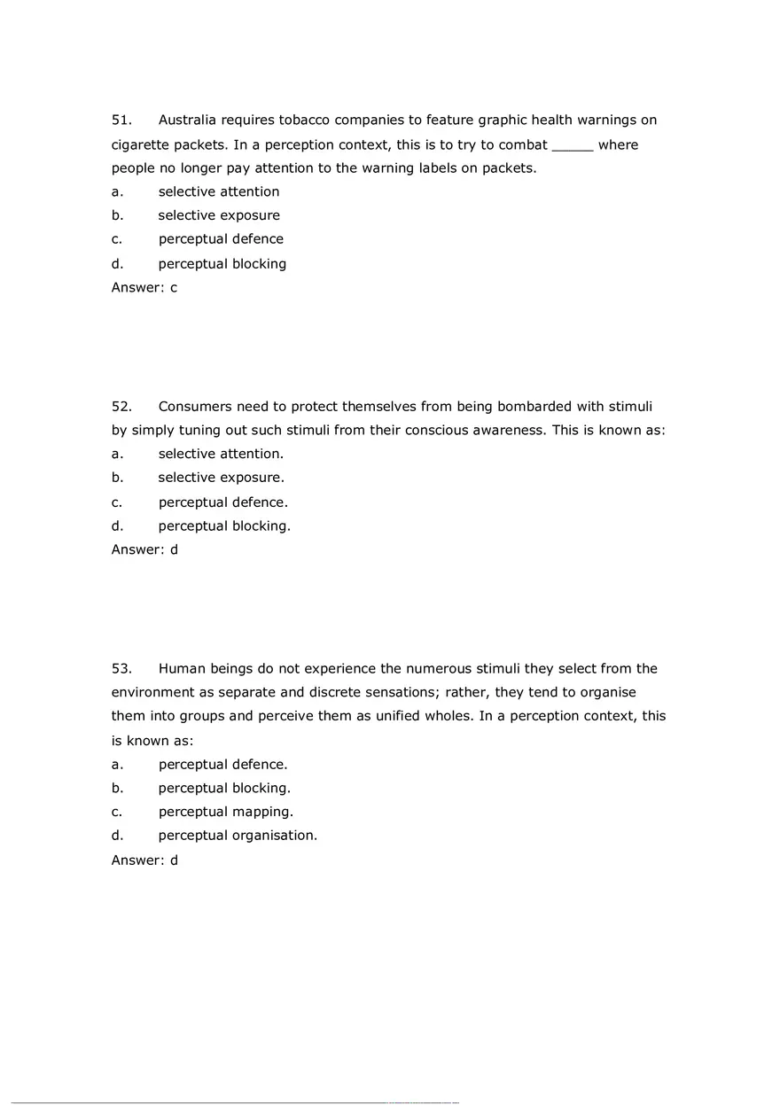 Consumer Perception Chapter 5 Answer Key 2 - Page 7