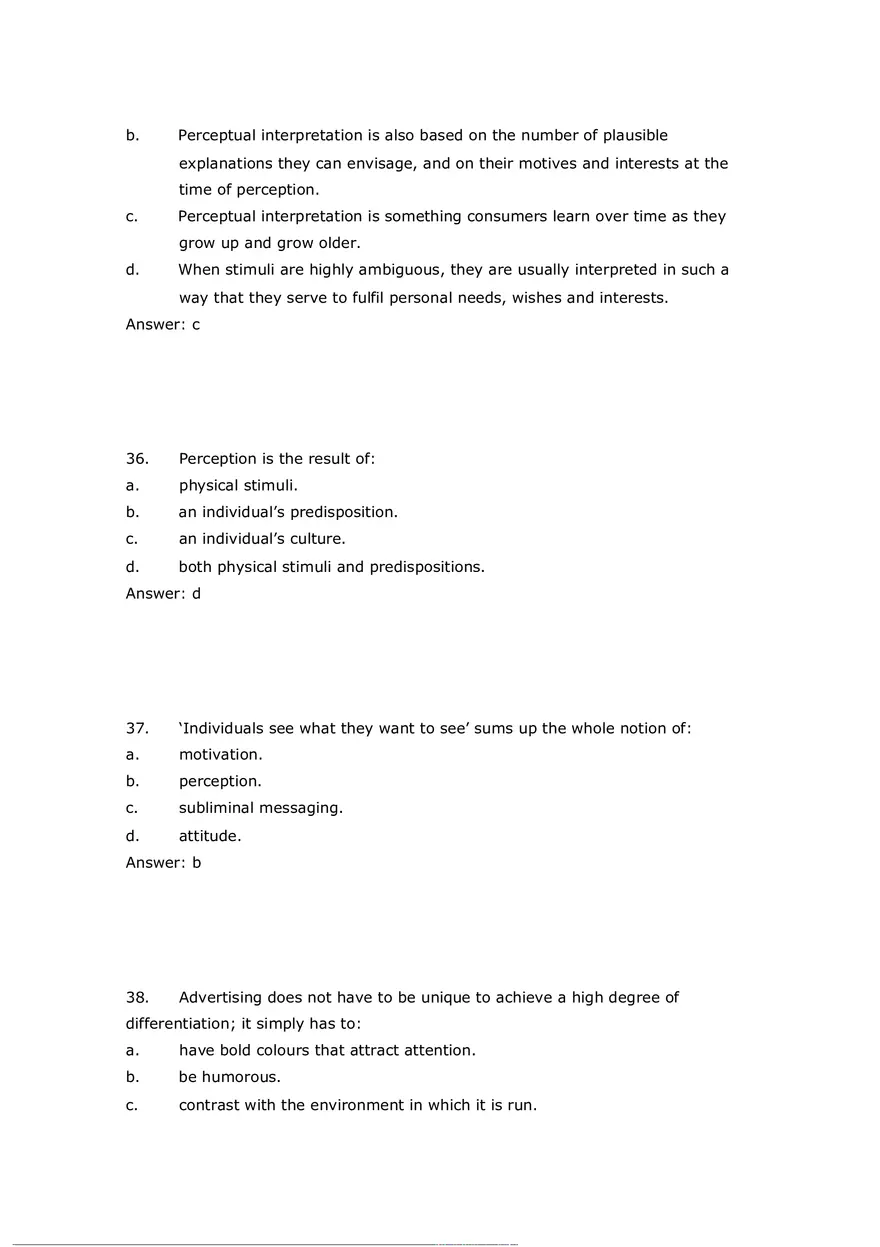 Consumer Perception Chapter 5 Answer Key 2 - Page 2