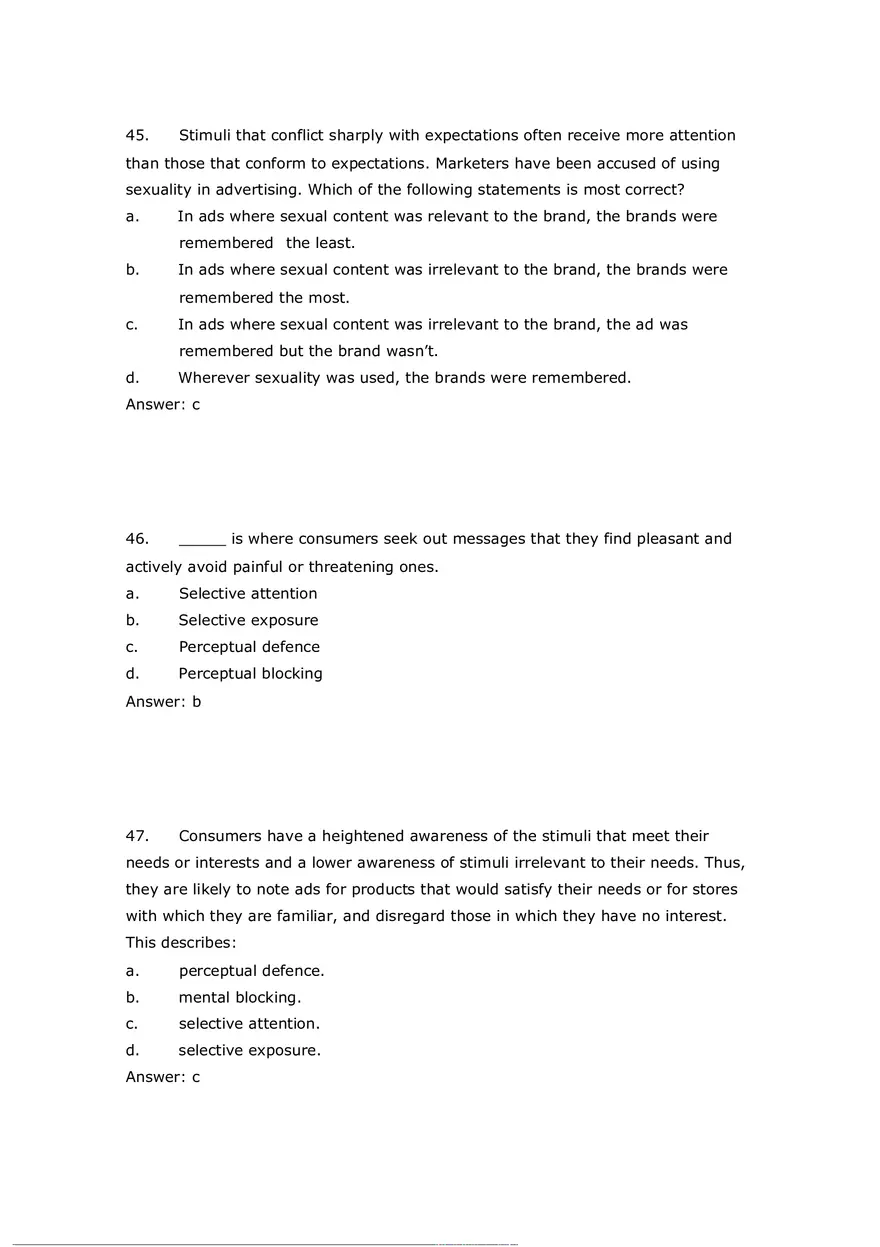 Consumer Perception Chapter 5 Answer Key 2 - Page 5