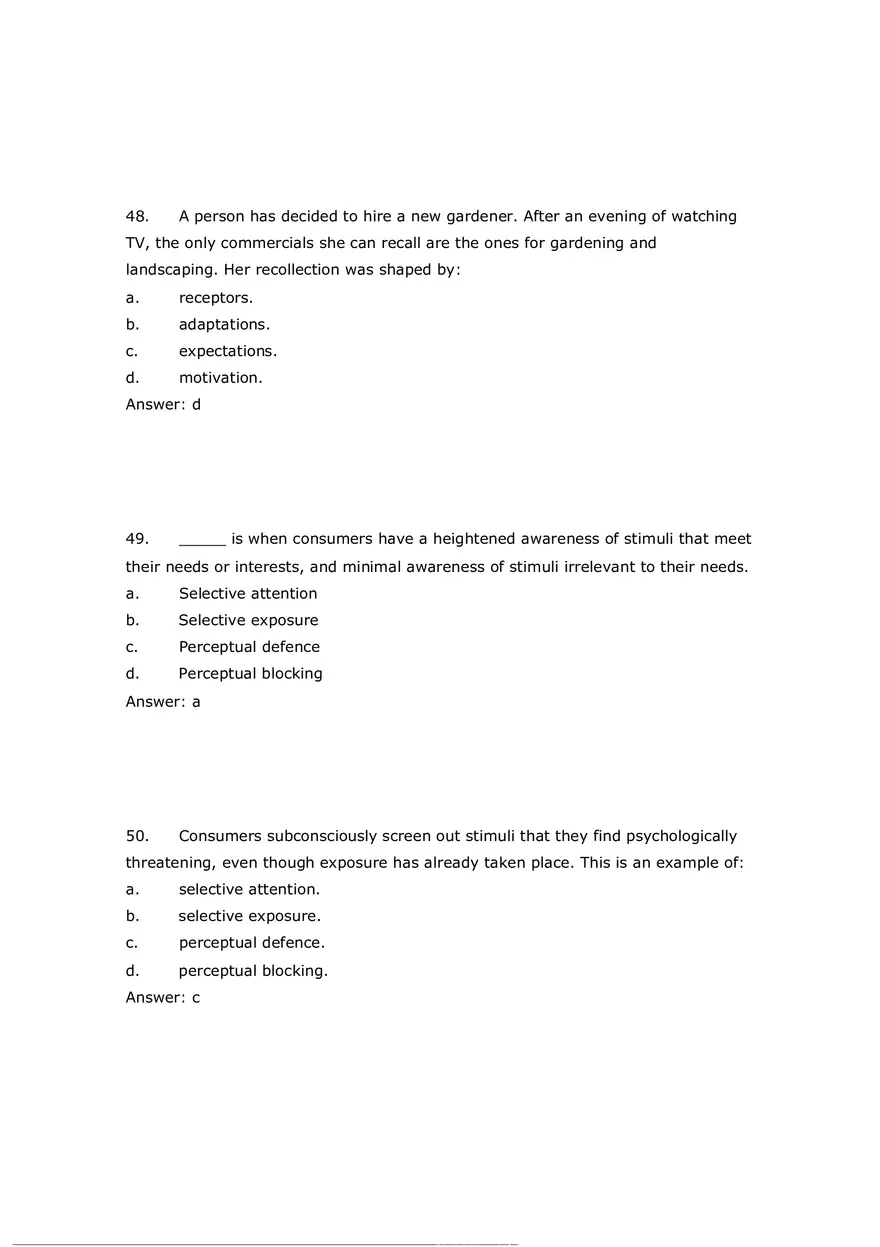 Consumer Perception Chapter 5 Answer Key 2 - Page 6