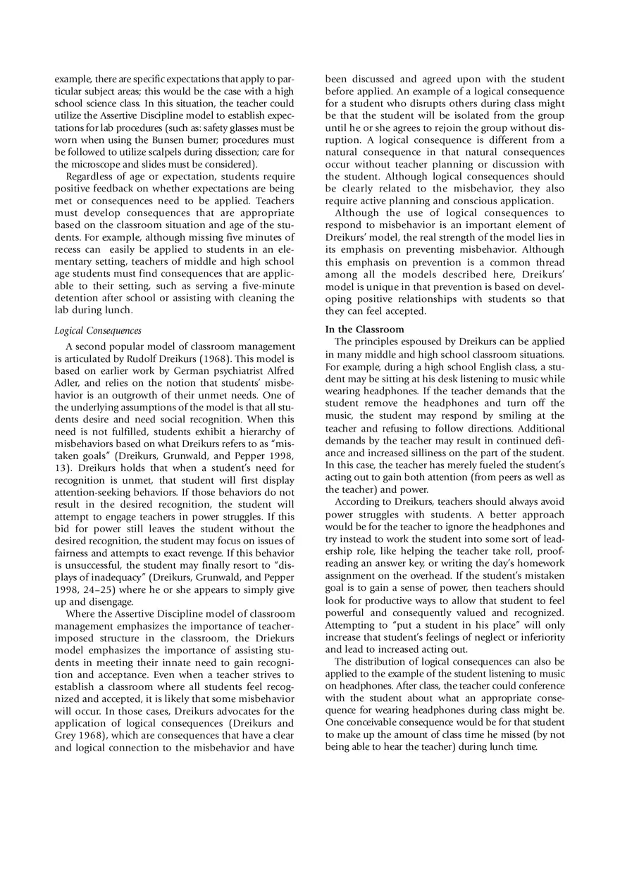 Models of Classroom Management - Page 2