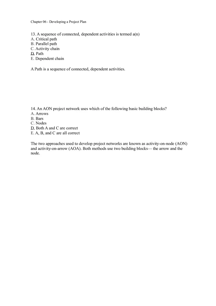 Chapter 06 - Developing a Project Plan Answer Key 1 - Page 7