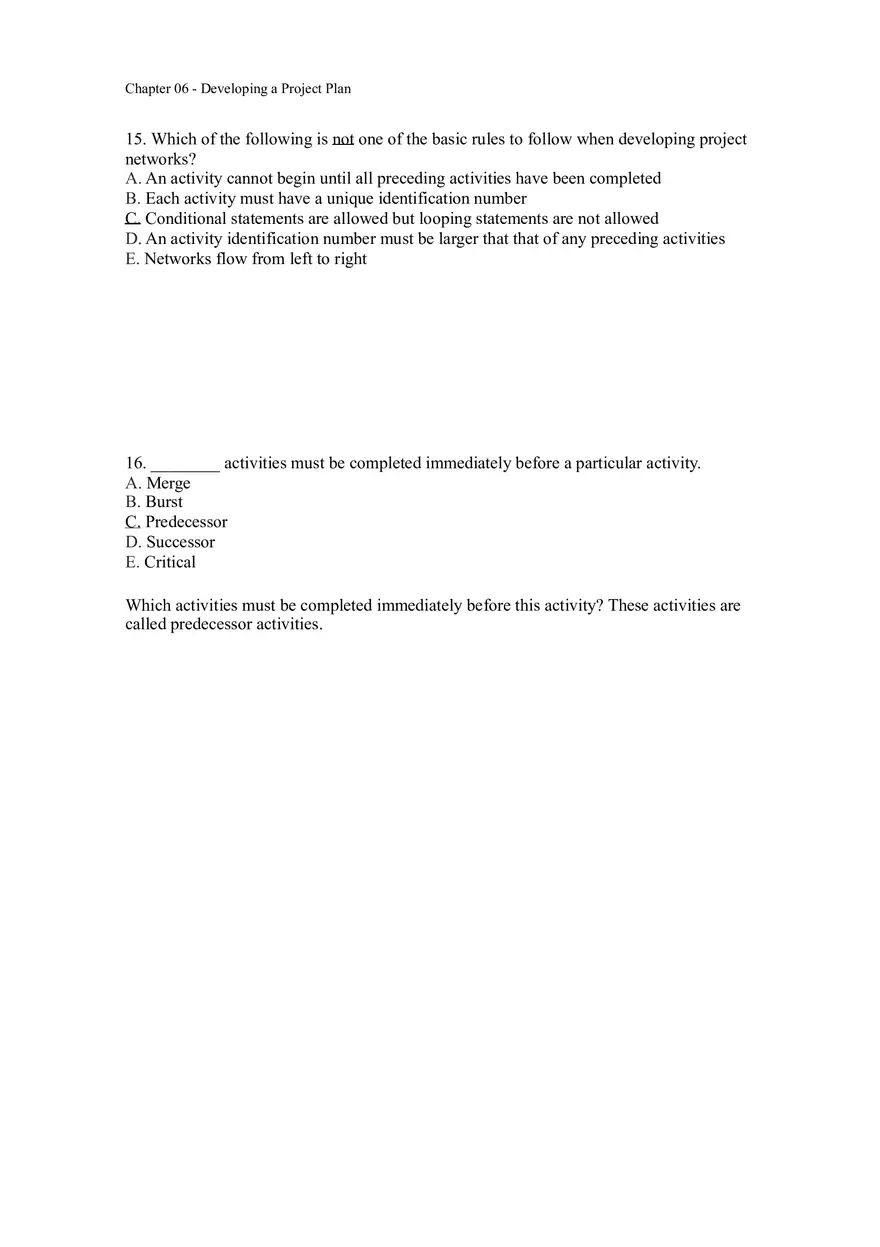 Chapter 06 - Developing a Project Plan Answer Key 1 - Page 8