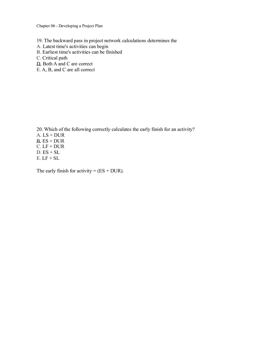 Chapter 06 - Developing a Project Plan Answer Key 1 - Page 10