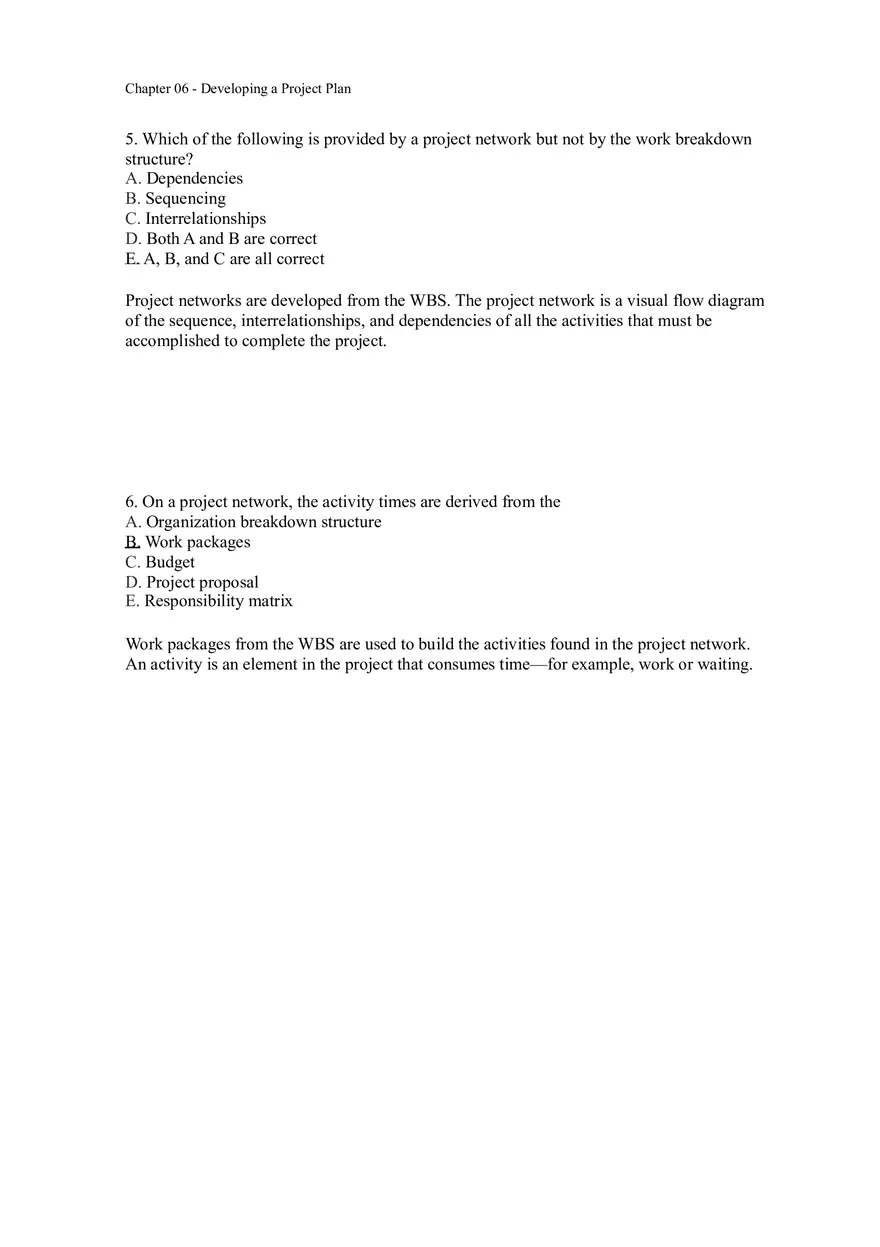 Chapter 06 - Developing a Project Plan Answer Key 1 - Page 3