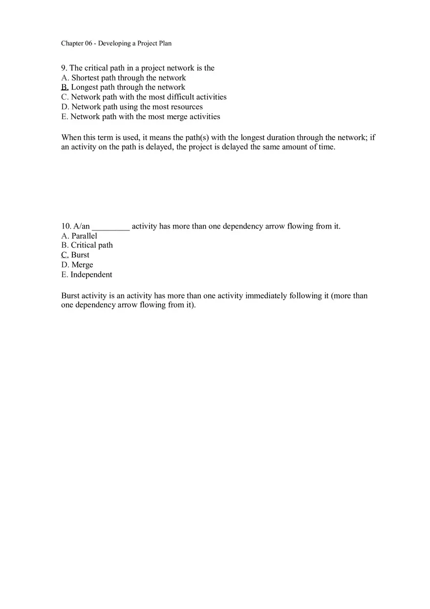 Chapter 06 - Developing a Project Plan Answer Key 1 - Page 5