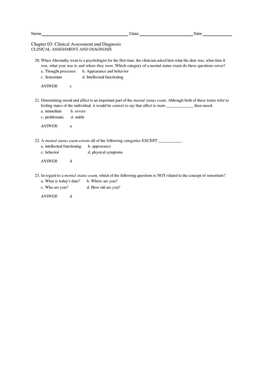 Chapter 3 Clinical Assessment and Diagnosis Part 1 - Page 9