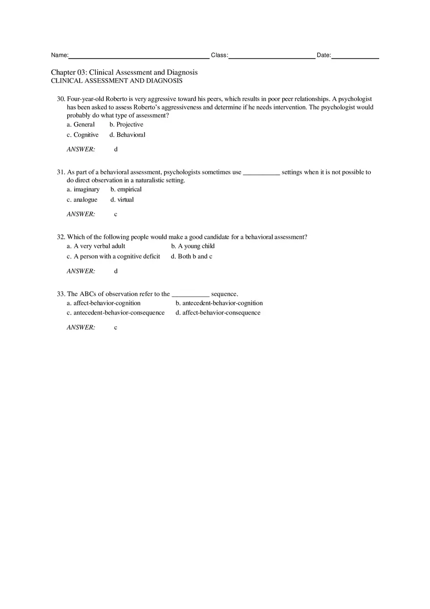 Chapter 3 Clinical Assessment and Diagnosis Part 1 - Page 12