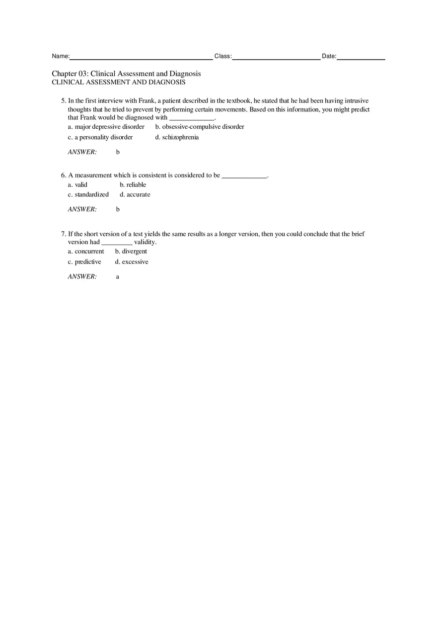 Chapter 3 Clinical Assessment and Diagnosis Part 1 - Page 2