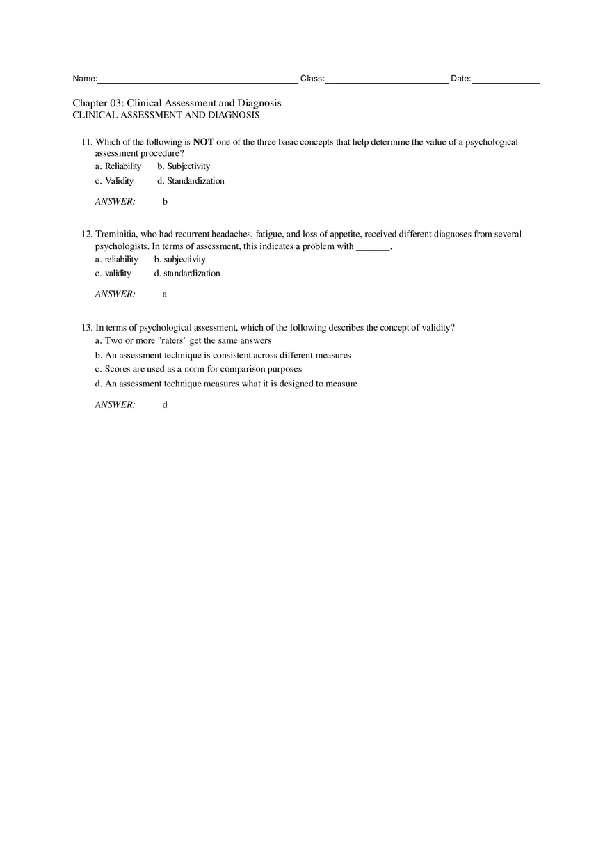 Chapter 3 Clinical Assessment and Diagnosis Part 1 - Page 6