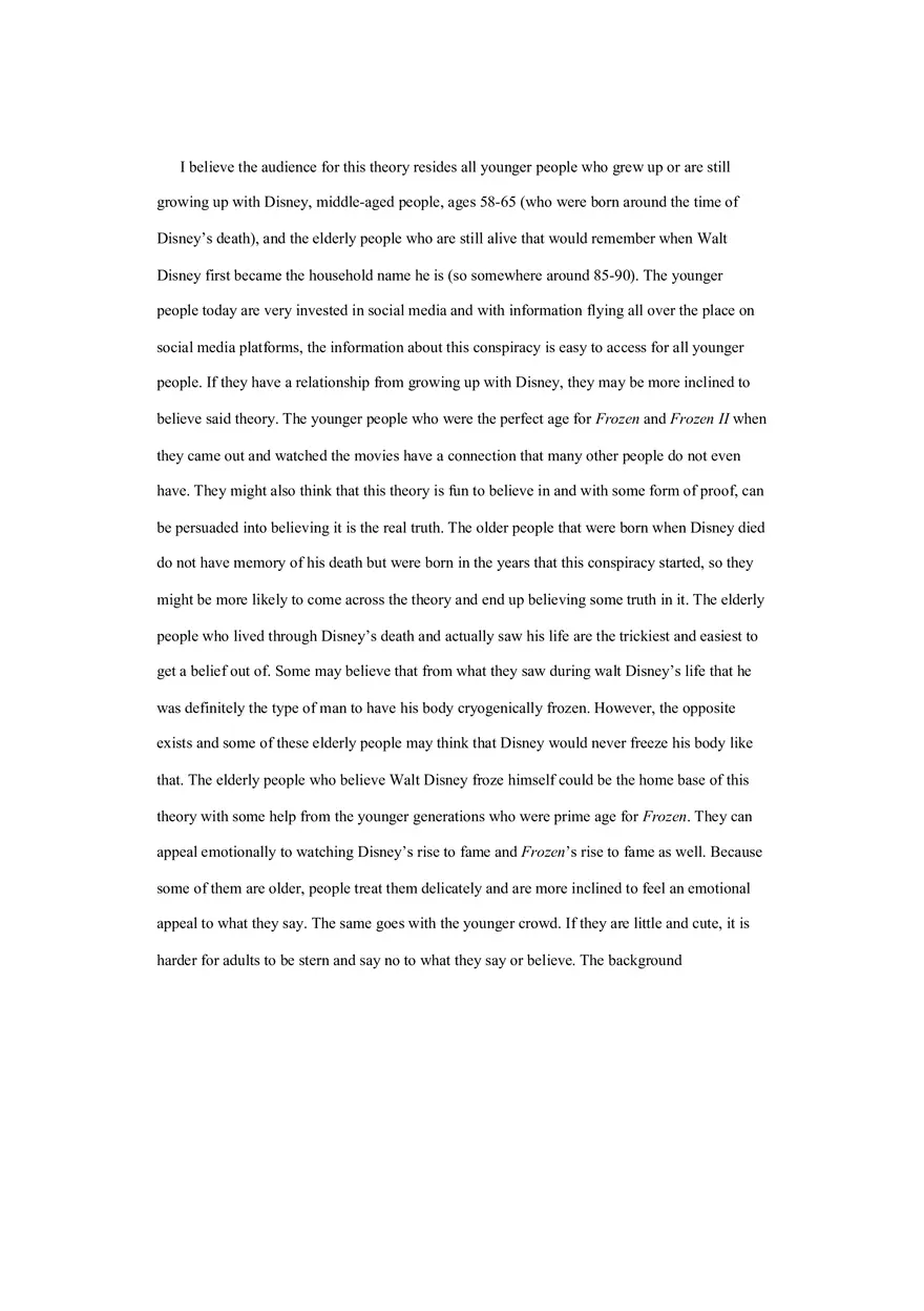 Essay on the Conspiracy Behind Walt Disney's Frozen Body - Page 6
