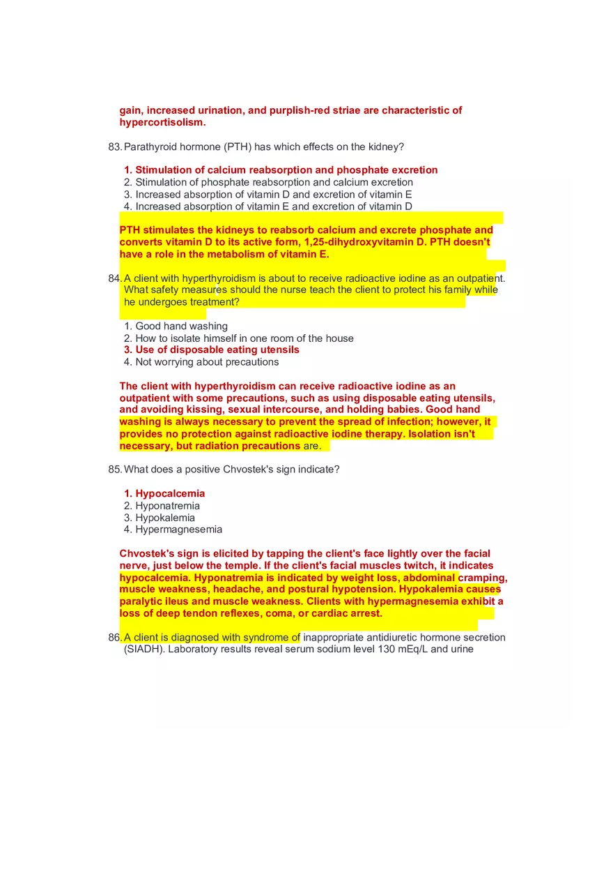 Community Health Nursing Test 3 Answer Key 4 - Page 9