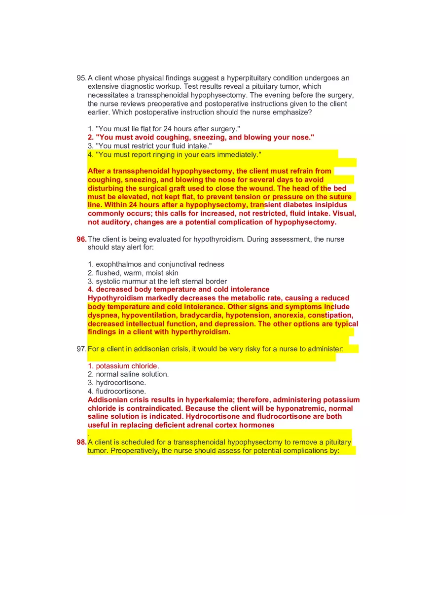 Community Health Nursing Test 3 Answer Key 4 - Page 13