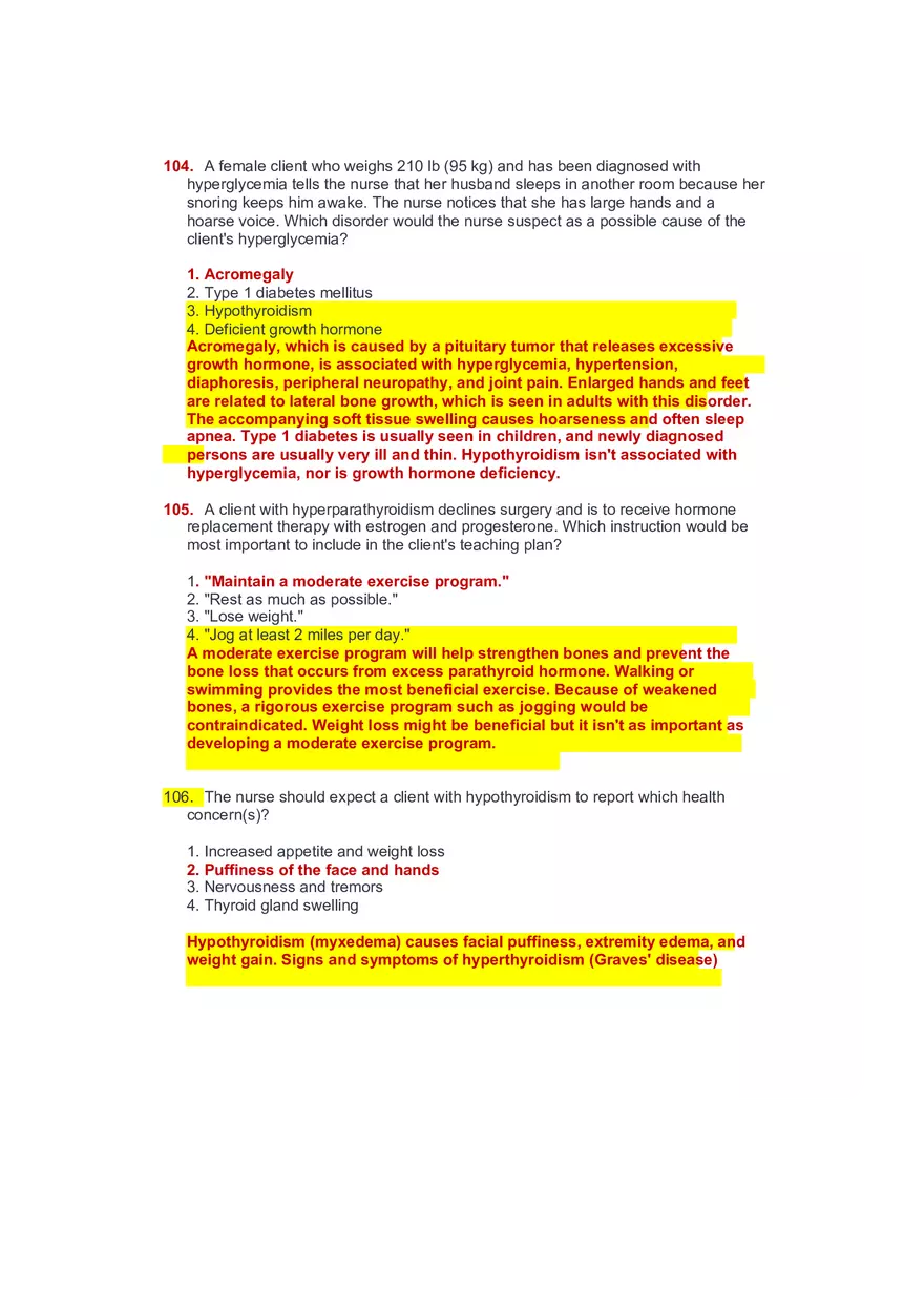 Community Health Nursing Test 3 Answer Key 4 - Page 16