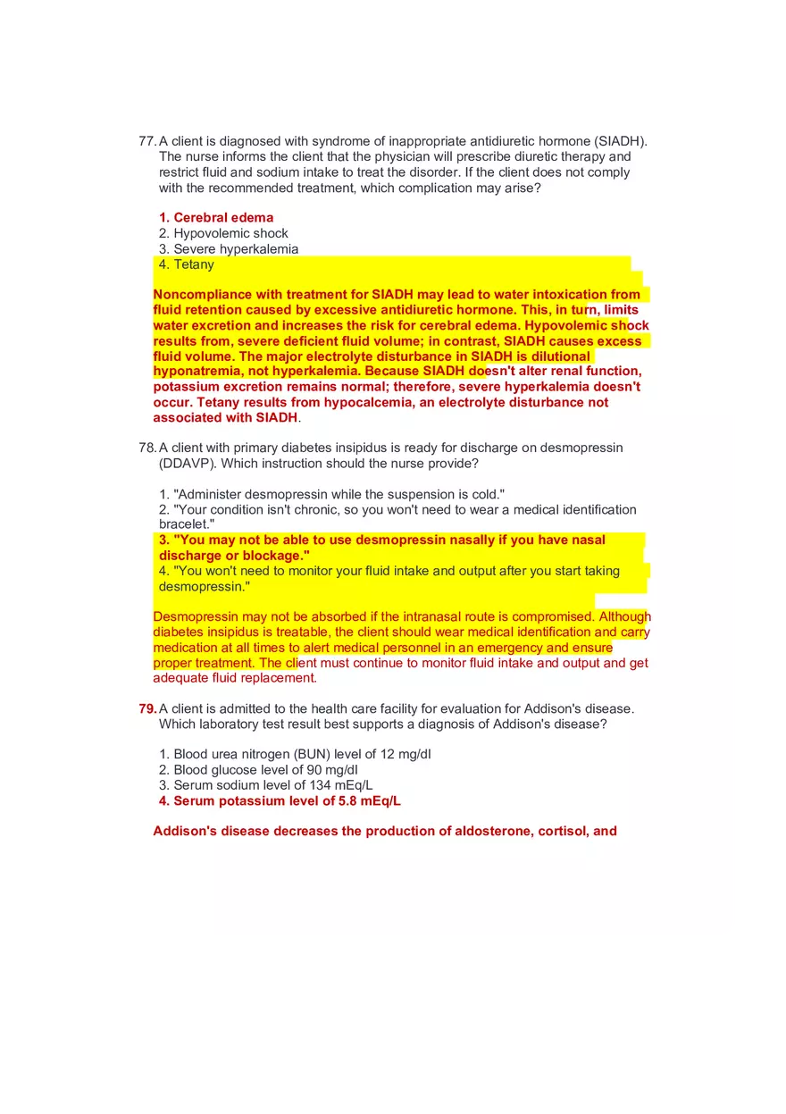 Community Health Nursing Test 3 Answer Key 4 - Page 1