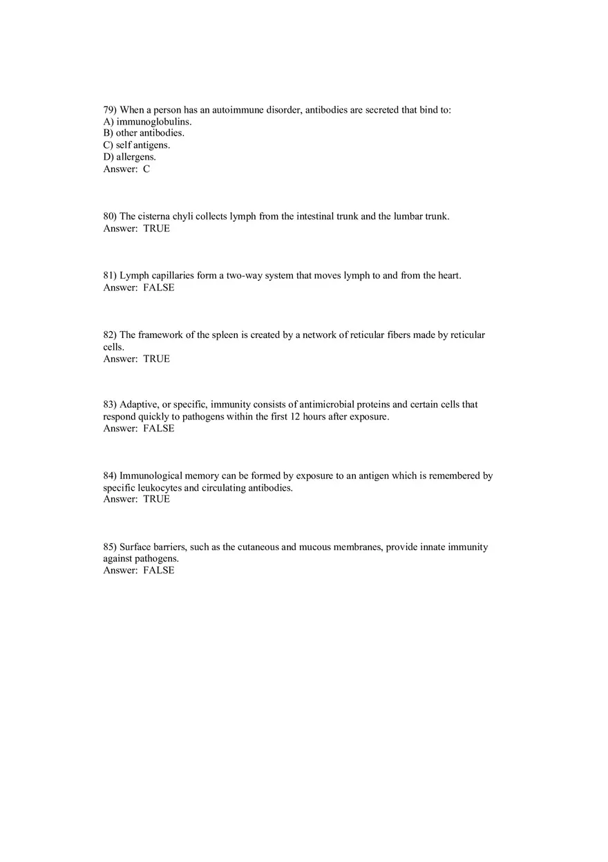 The Lymphatic System and Immunity Answer Key 2 - Page 7
