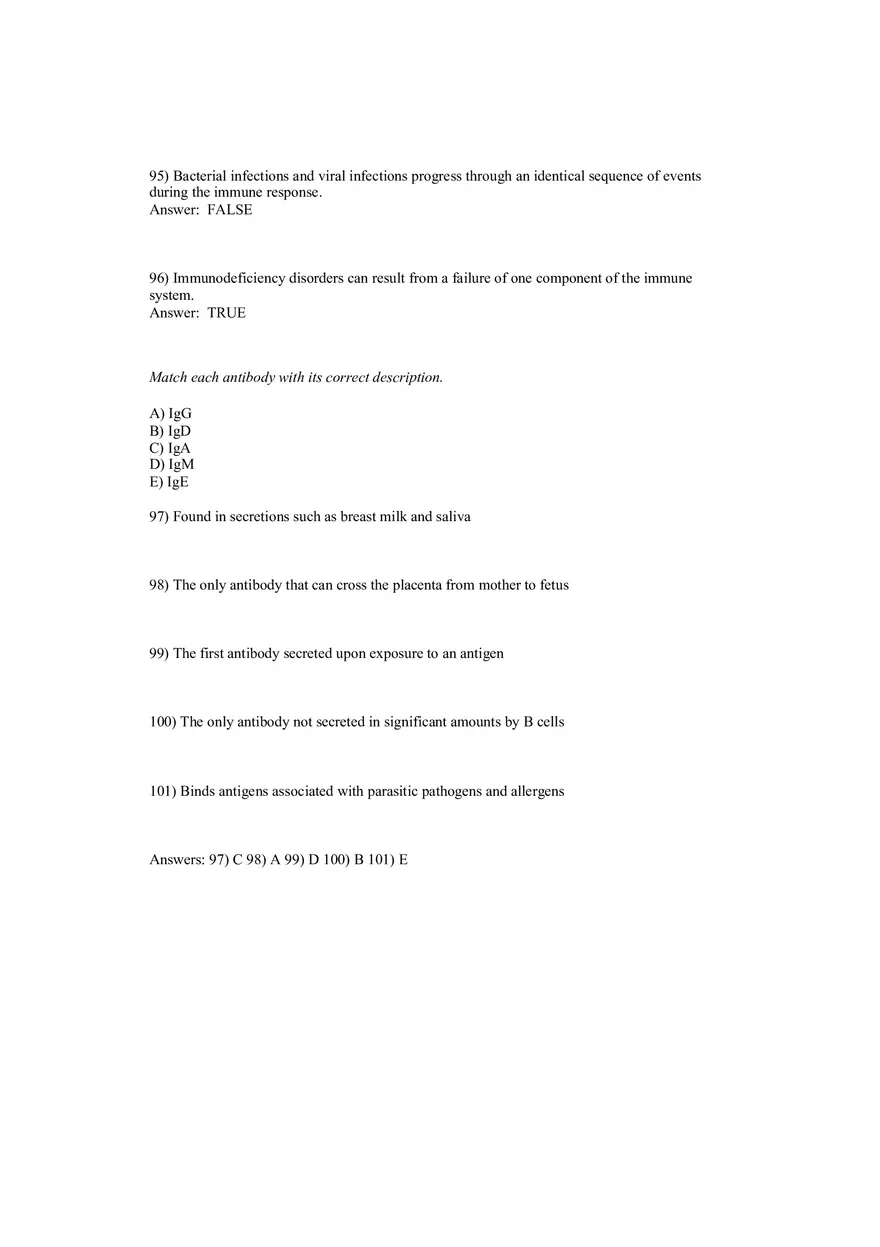 The Lymphatic System and Immunity Answer Key 2 - Page 9