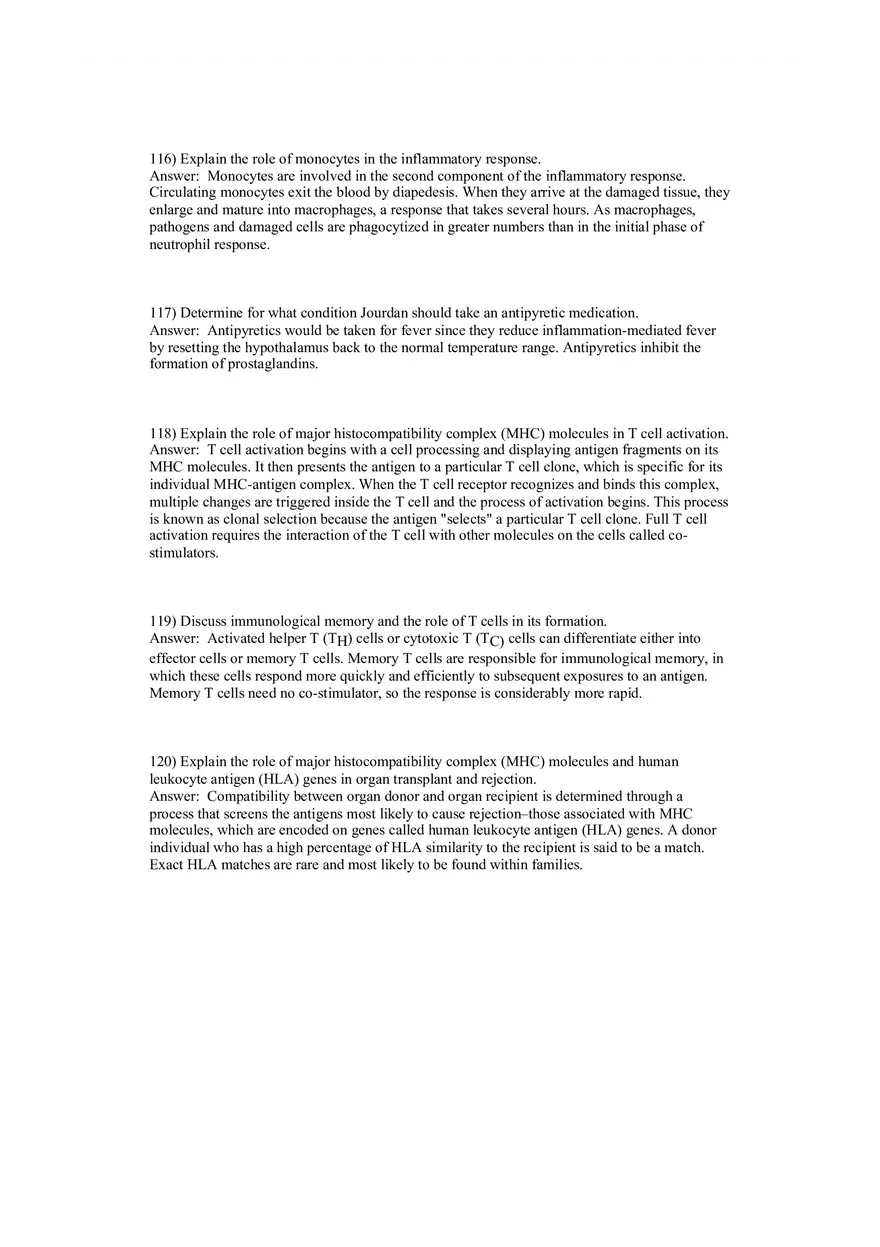 The Lymphatic System and Immunity Answer Key 2 - Page 13