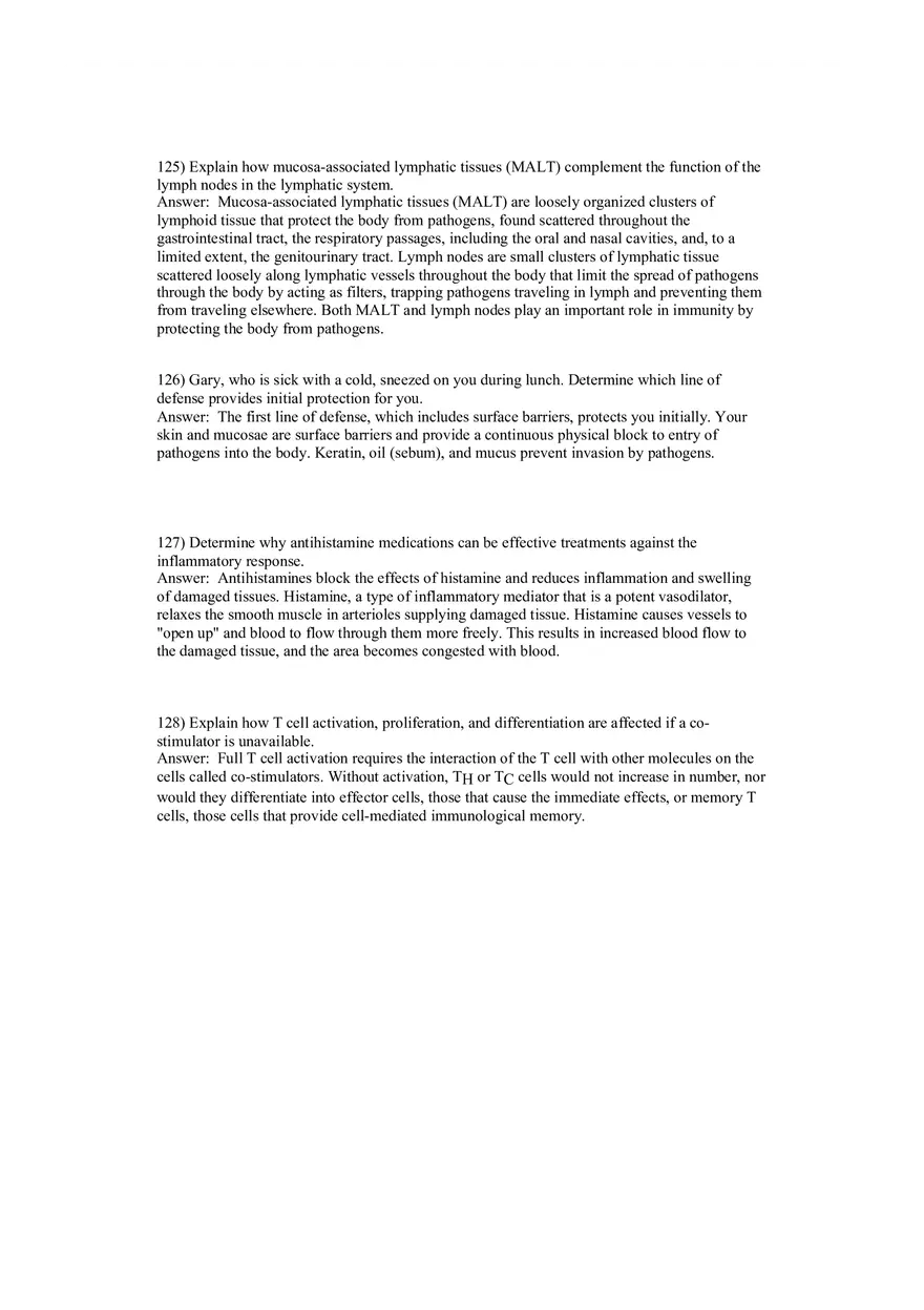 The Lymphatic System and Immunity Answer Key 2 - Page 4