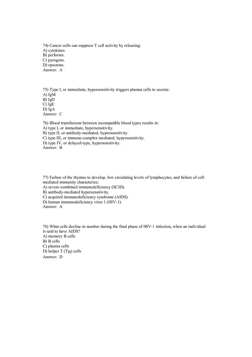 The Lymphatic System and Immunity Answer Key 2 - Page 6