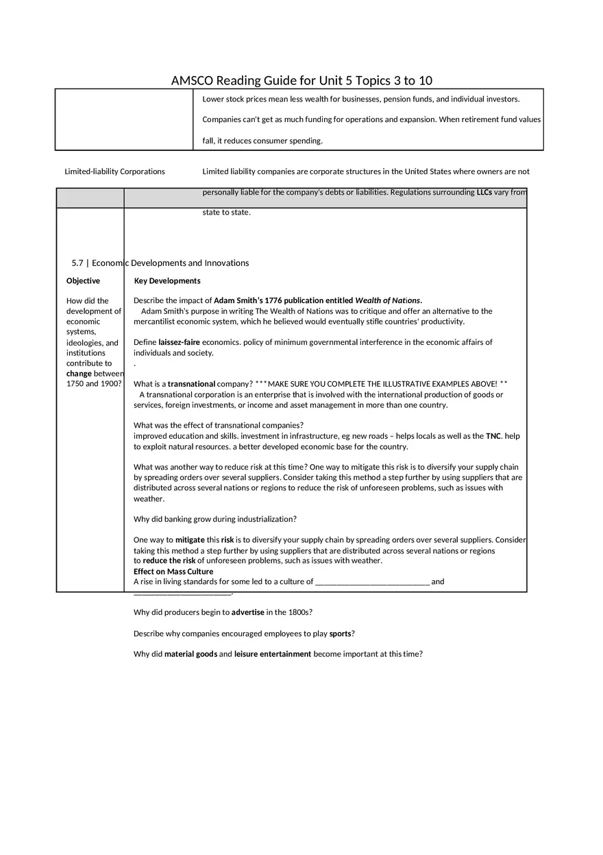 Reading Guide (Think - Who, What, When, Where…) - Page 9