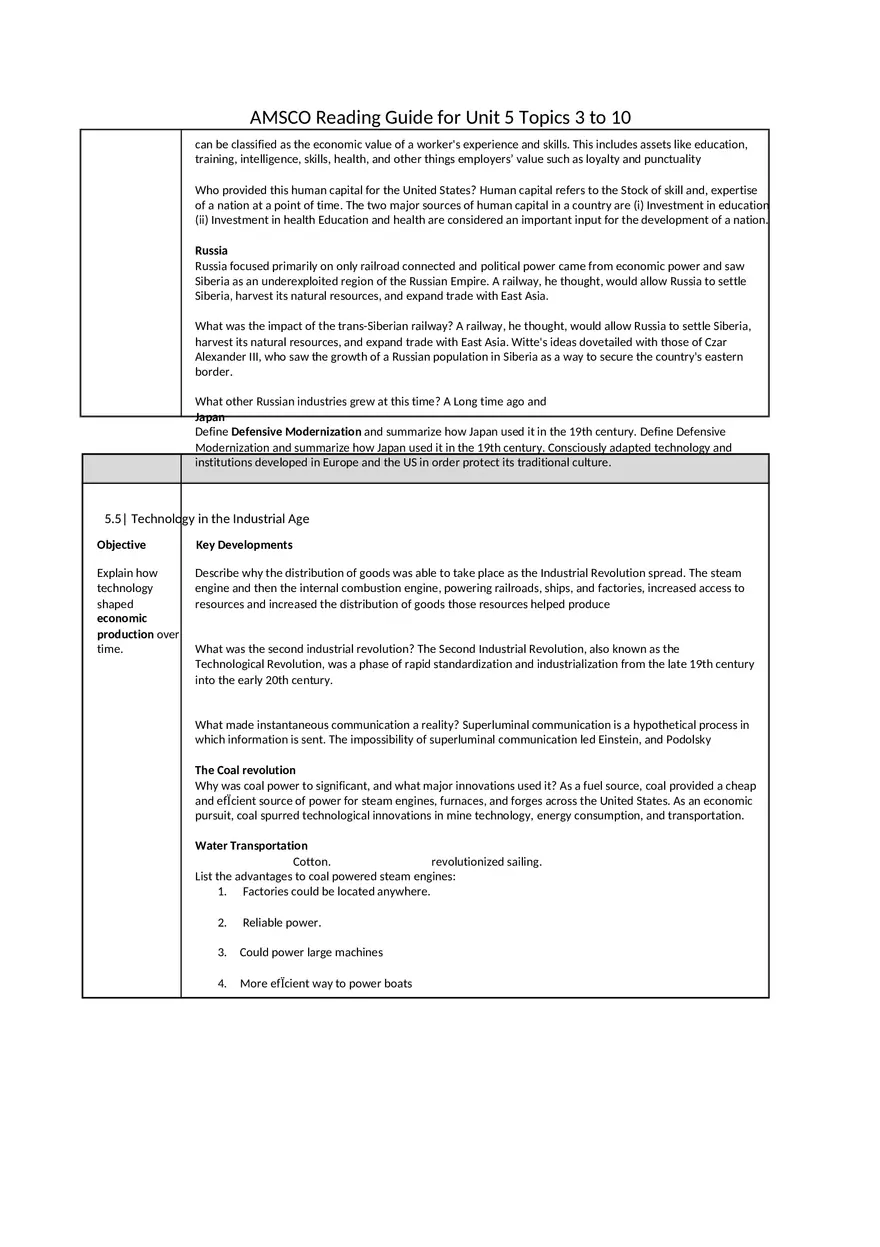 Reading Guide (Think - Who, What, When, Where…) - Page 5