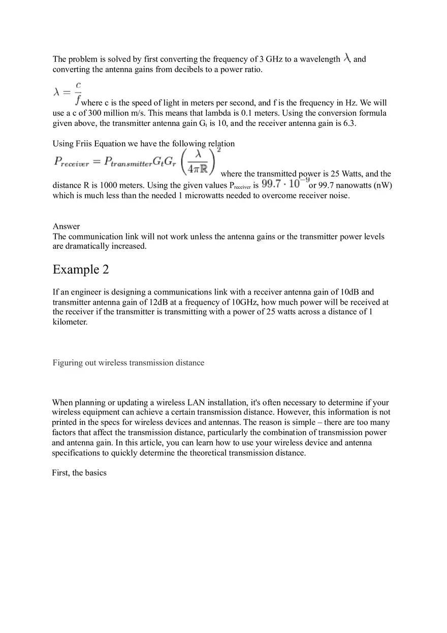 Friis Transmission Equation - Page 2