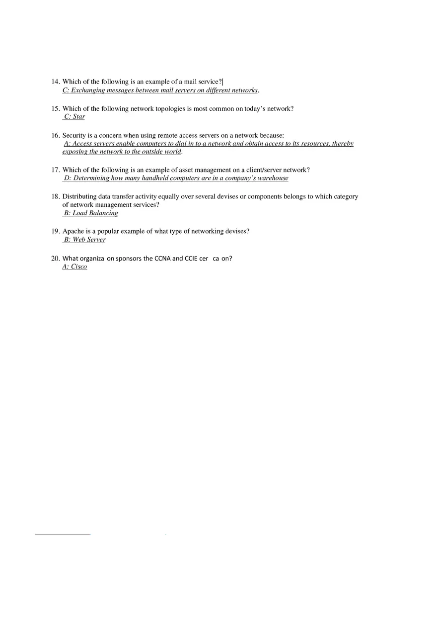Guide to Networks Chapter 1 Answers - Page 2
