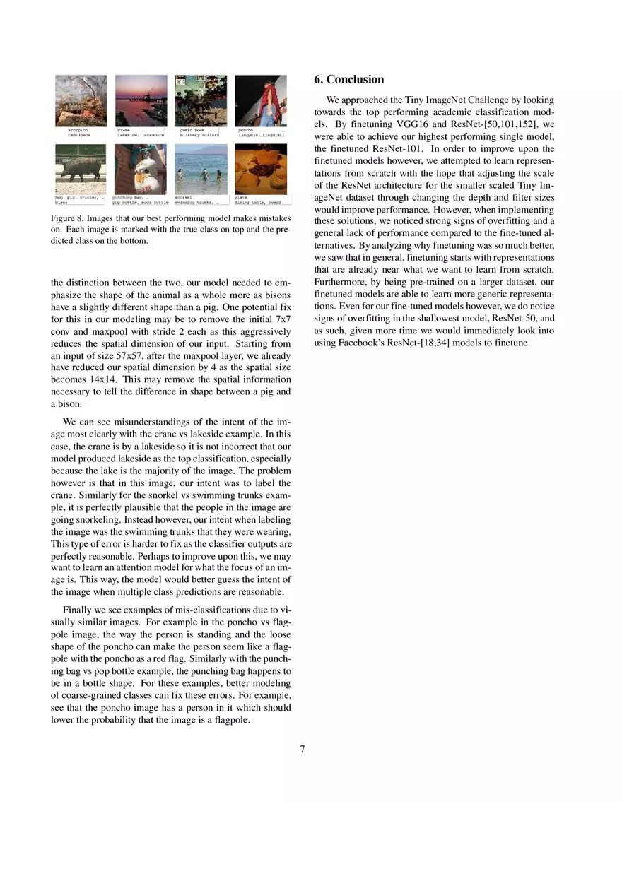 Going Deeper on the Tiny Imagenet Challenge - Page 7