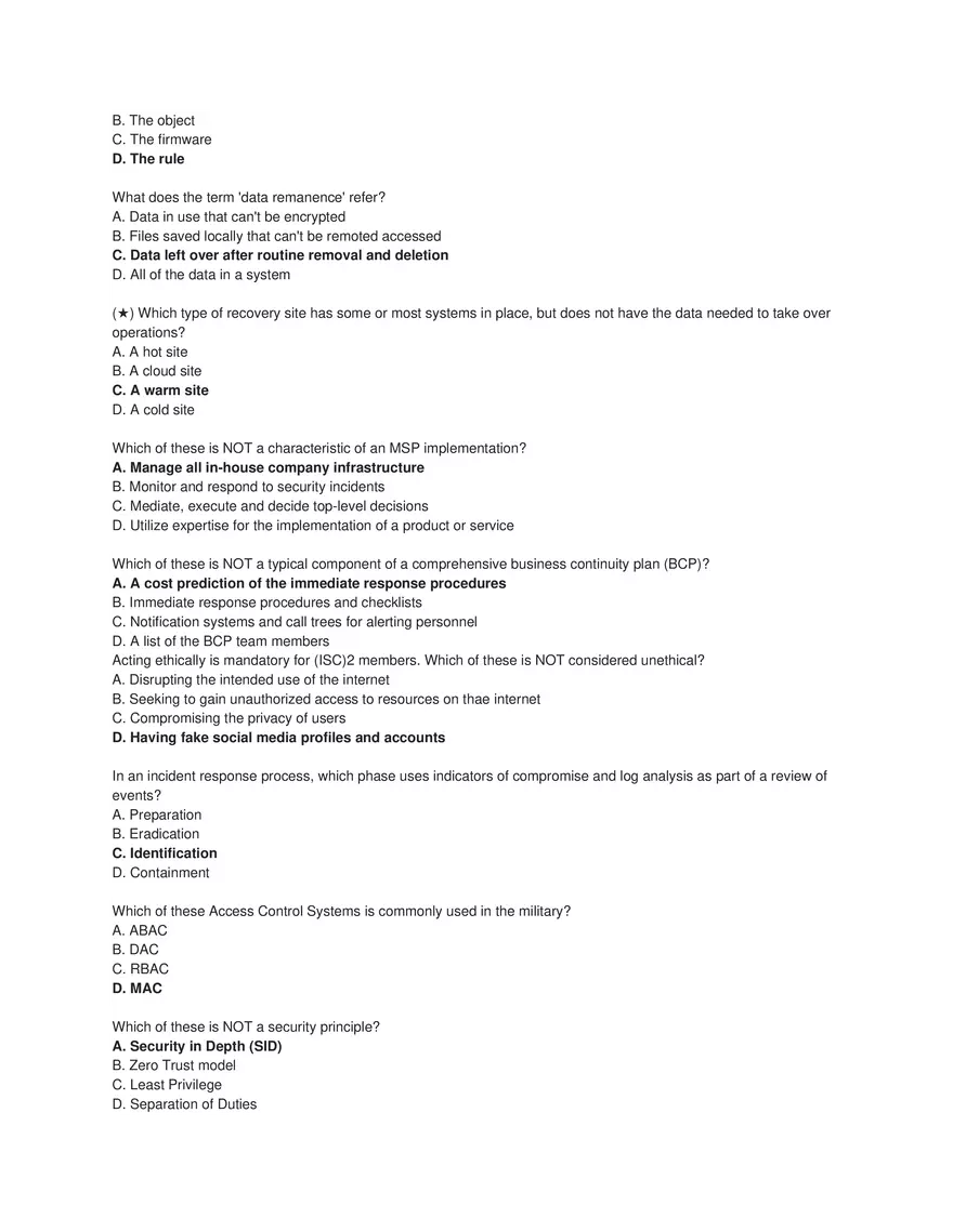 Cybersecurity Principles and Networking Fundamentals (Answer Key) Part 2 - Page 5