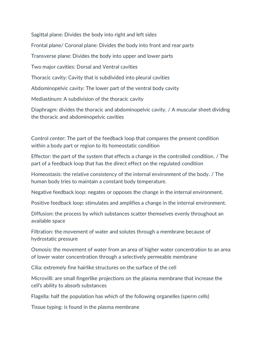 Levels of Structural Organization in the Human Body - Page 2