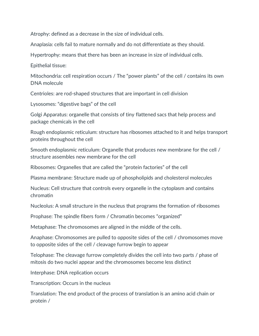 Levels of Structural Organization in the Human Body - Page 3