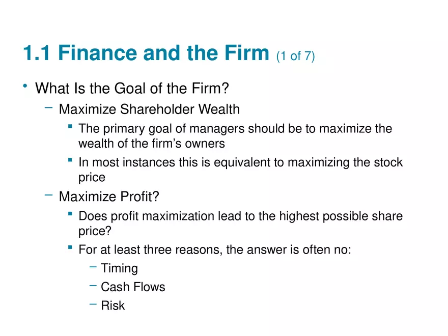 The Role of Managerial Lecture Note 2 - Page 1