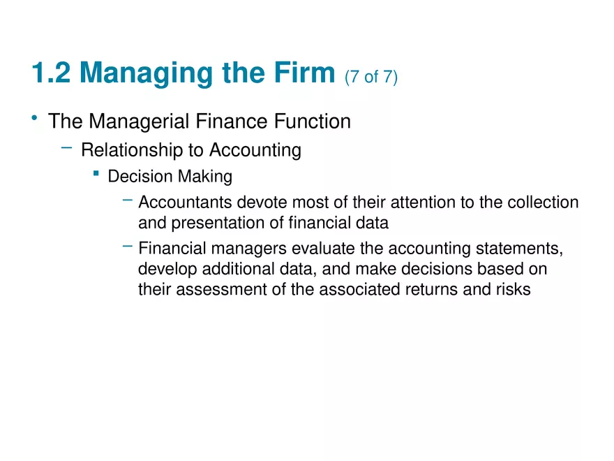The Role of Managerial Lecture Note 4 - Page 7