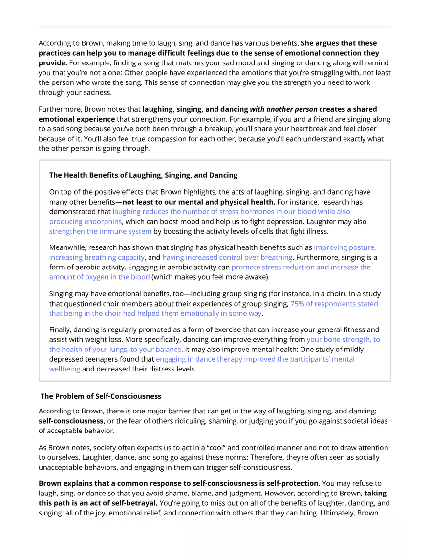 The Gifts of Imperfection Summary 3 - Page 7