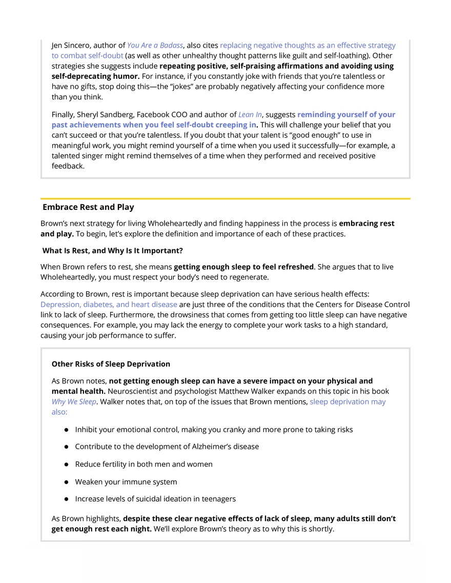 The Gifts of Imperfection Summary 3 - Page 3