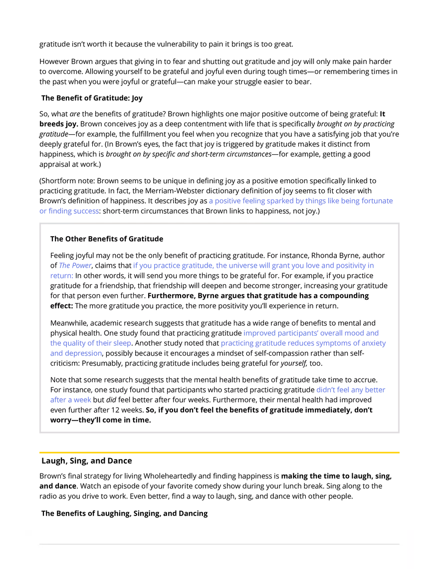 The Gifts of Imperfection Summary 3 - Page 6