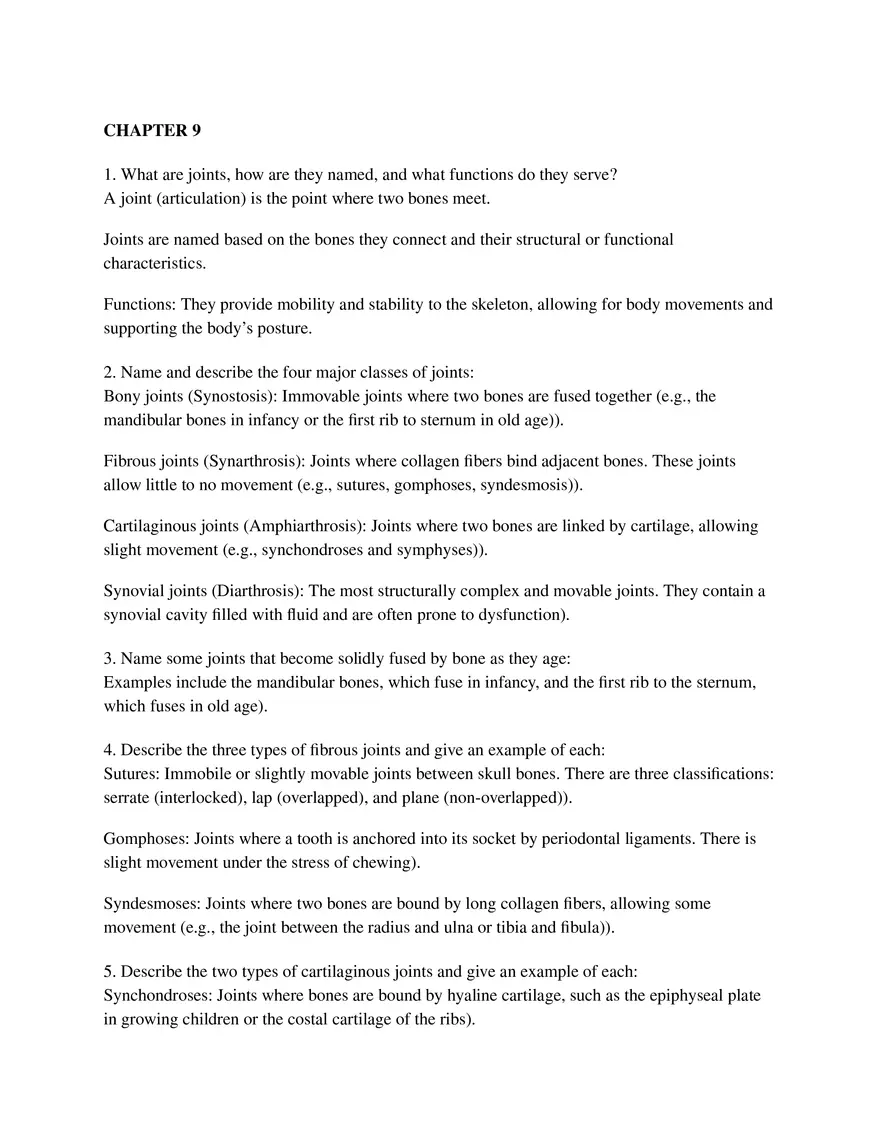 Overview of Joints and Their Classifications - Page 1