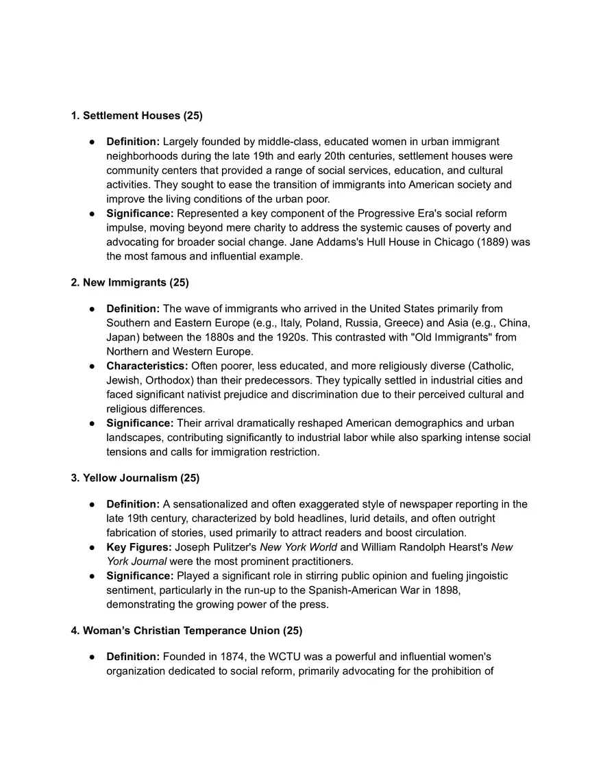 New Immigrants in Progressive Era America - Page 1