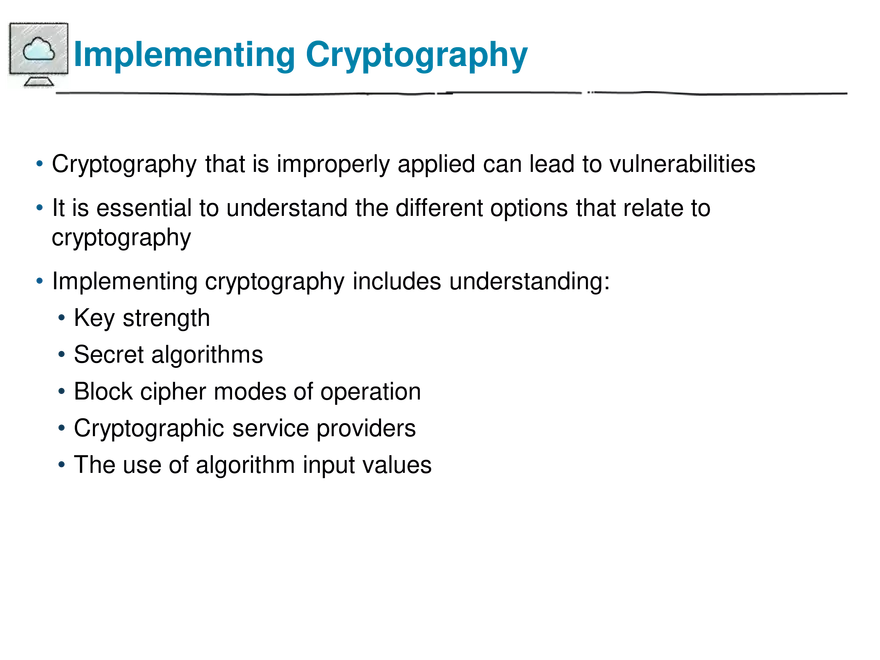 Implementing Cryptography - Page 1