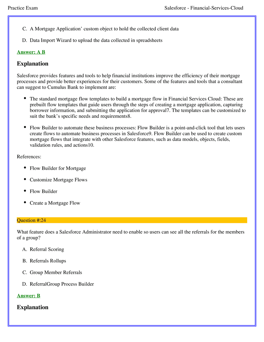 Salesforce Financial Services Cloud Exam Answers 2 - Page 5