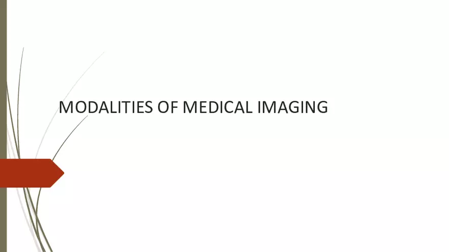 Modalities of Medical Imaging - Page 1