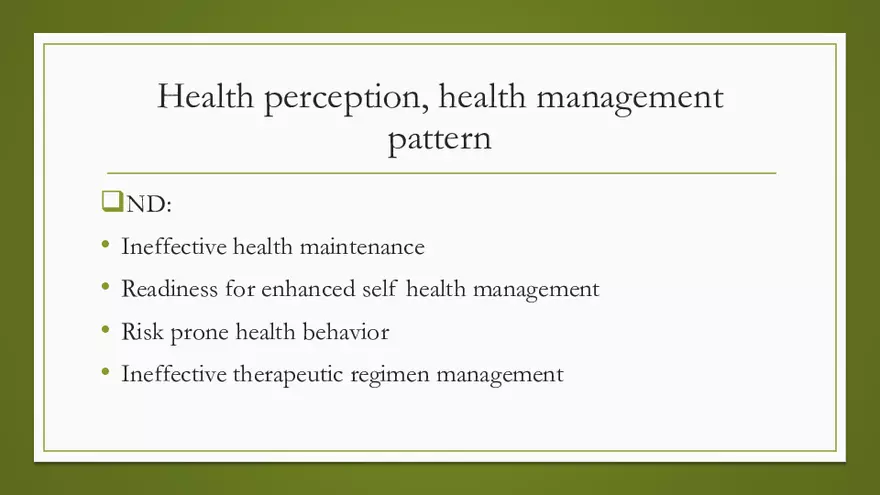 Gordon’s Functional Health Patterns - Page 8