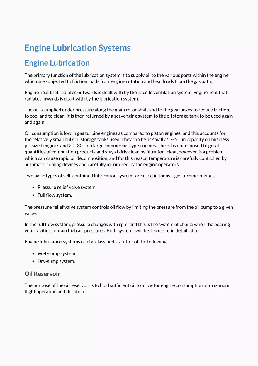 Engine Lubrication Systems - Page 1