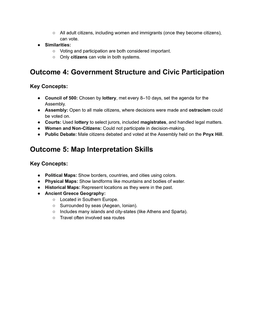 Ancient Athens Study Guide - Page 2