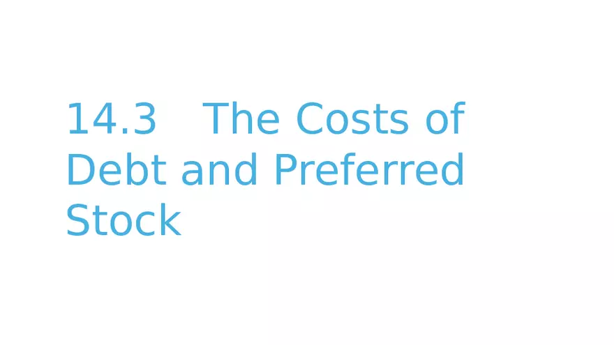 Chapter 14 Cost of Capital Lecture 3 - Page 9
