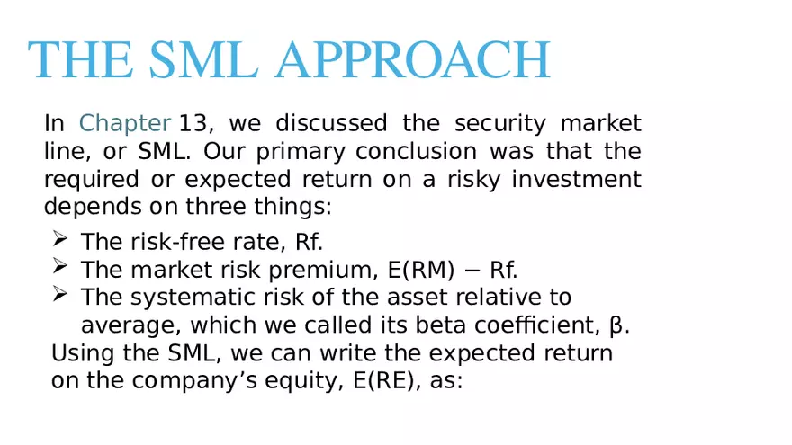 Chapter 14 Cost of Capital Lecture 3 - Page 1