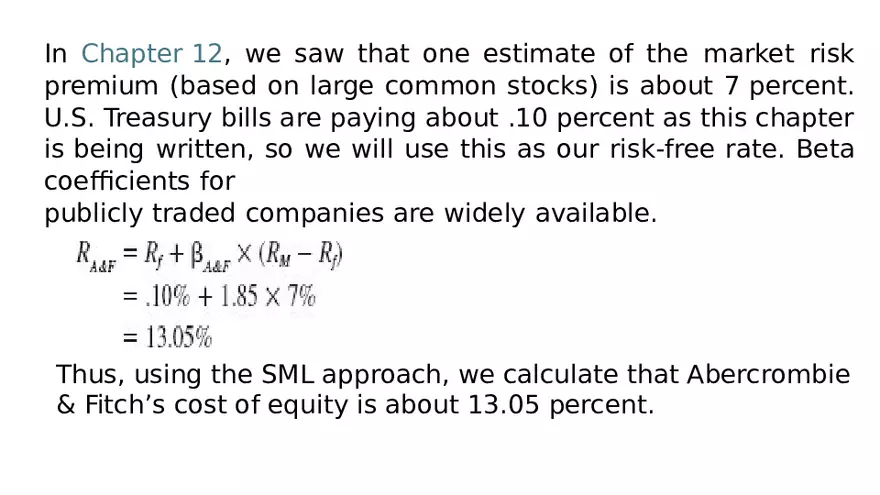 Chapter 14 Cost of Capital Lecture 3 - Page 5