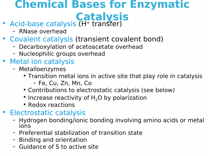 Principles of Biochemistry - Enzymes Lecture 2 - Page 5